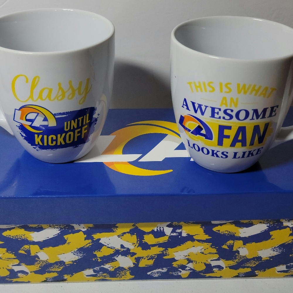 LOS ANGELES RAMS COFFEE MUGS SET OF 2